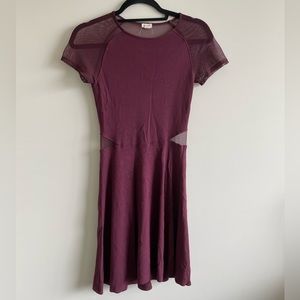 Burgundy Skater Dress Size S Good Condition